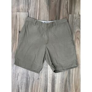 Columbia Mens Hiking Shorts 32 Tan Khaki Outdoor Utility Casual Cotton Blend